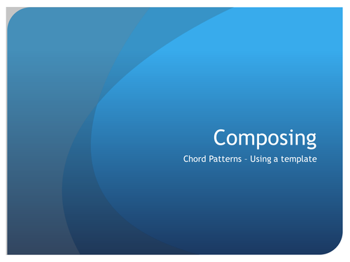 How to compose a chord pattern - Worksheet & PowerPoint