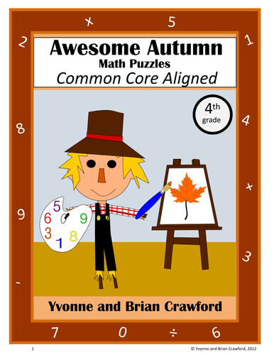 Fall Math Puzzles - 4th Grade Common Core