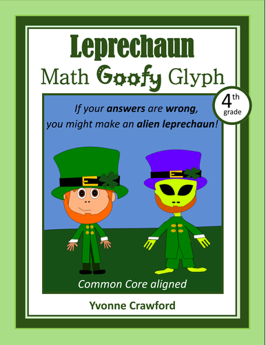 St. Patrick's Day Math Goofy Glyph (4th grade Common Core)