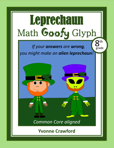 St. Patrick's Day Math Goofy Glyph (8th Grade Common Core)