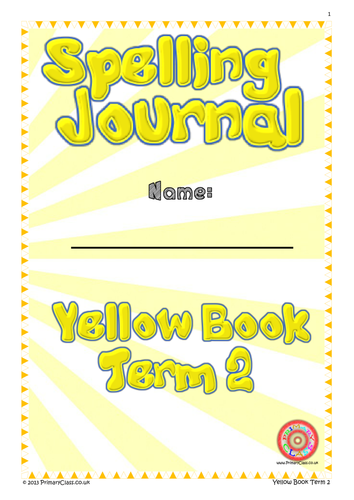 Spelling Journal - Yellow Book Term 2 - High Frequency Words