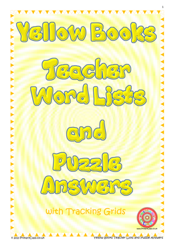 Spelling Journal - Yellow Books - Letters and Sounds - High Frequency Words - Teacher Book