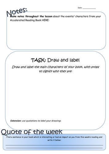 drawing reading activity