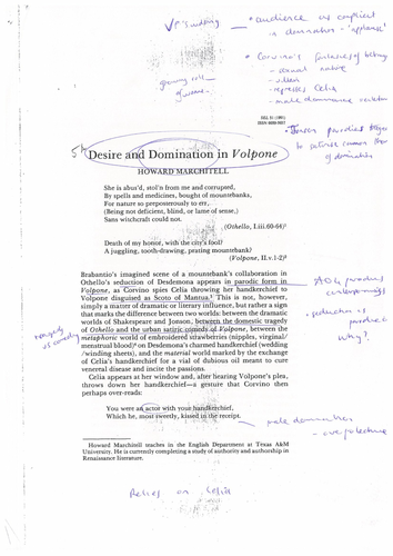 Volpone critical analysis picture