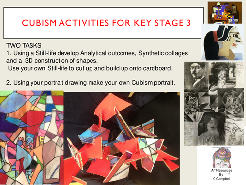 A KS3 Cubism, Still-life breakdown, painting collage and ...