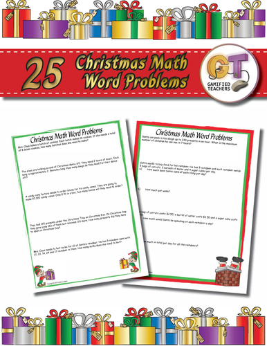 25 Christmas Math Word Problems