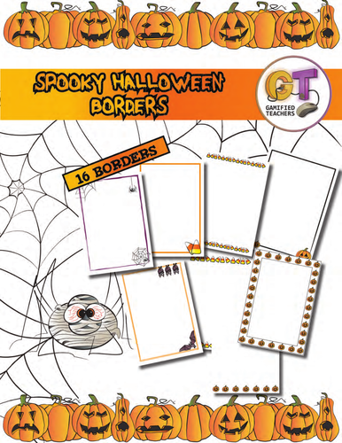 Spooky Borders - 16 Halloween Borders for decorations