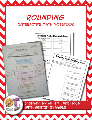 Rounding Interactive Notebook Math Foldable
