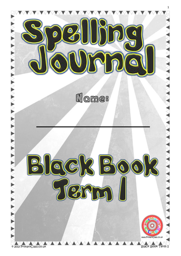Spelling Journal - Black Book Term 1 - Year 7+ (Age 11+)