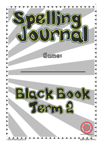 Spelling Journal - Black Book Term 2 - Year 7+ (Age 11+)