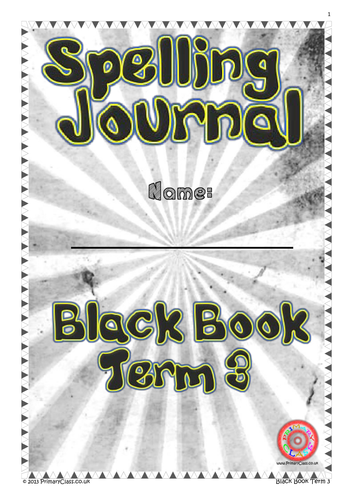 Spelling Journal - Black Book Term 3 - Year 7+ (Age 11+)