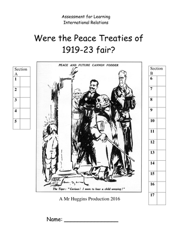 Treaty of Versailles Revision & Study Guide Assessment Pack