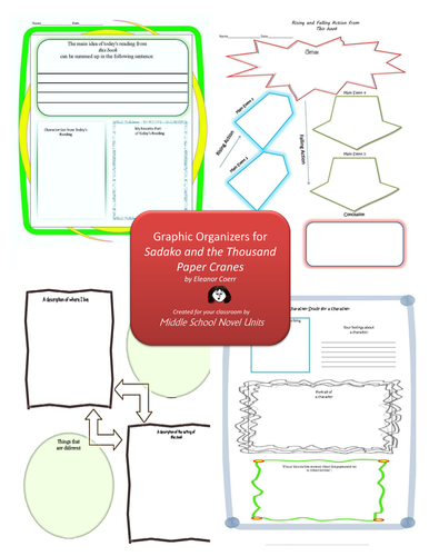 Graphic Organizers For Sadako And The Thousand Paper Cranes Teaching Resources