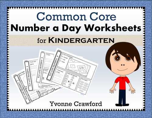 Number a Day Math Printables (Kindergarten)