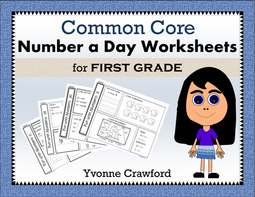 Number a Day Math Printables (first grade)