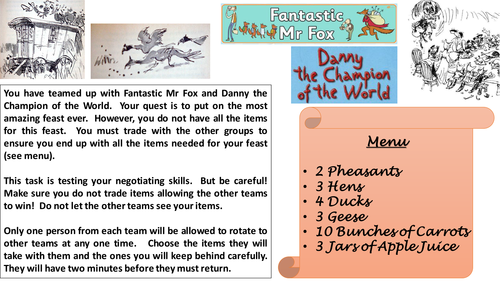 Roald Dahl Day Trading Game