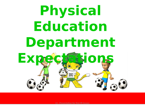 PE presentation for the first PE lesson