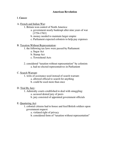 American revolution research paper picture