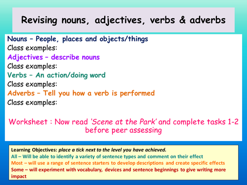 Improving the impact of sentences/sentence structure/revision of terms
