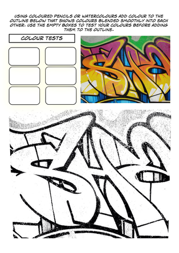 how-to-create-a-watercolour-graffiti-tag-comic-strip-worksheet-by-rnd86-teaching-resources-tes