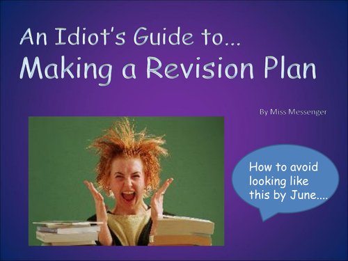 How to Make a Revision Plan