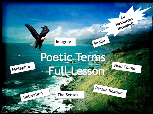 Poetic Terms - Ideal First Lesson Back to School