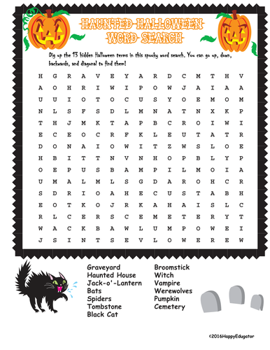 Halloween Word Search