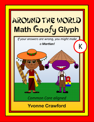 Around the World Math Goofy Glyph (Kindergarten Common Core)