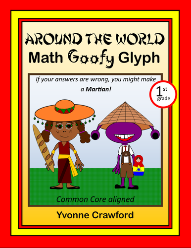 Around the World Math Goofy Glyph (1st grade Common Core)