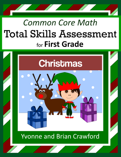 Christmas Common Core Math Skills Assessment (1st Grade)