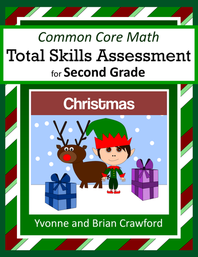 Christmas Common Core Math Skills Assessment (2nd Grade)