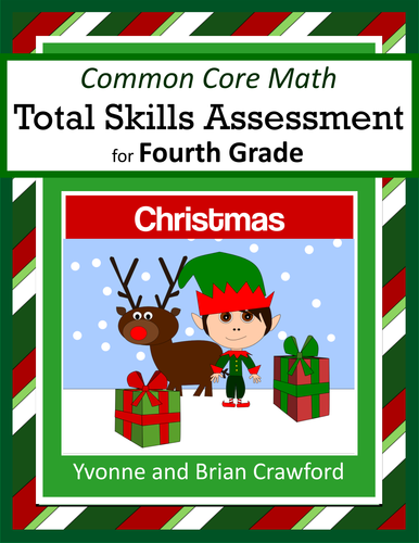 Christmas Common Core Math Skills Assessment (4th Grade)