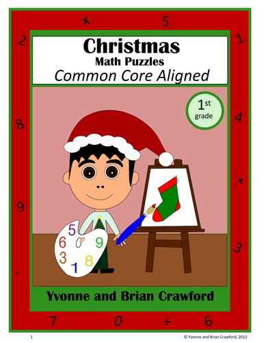Christmas Math Puzzles - 1st Grade Common Core