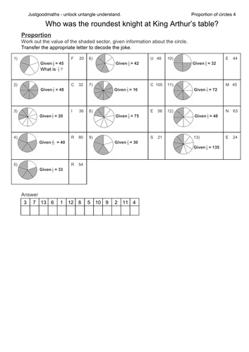 Fraction circles 3 - from one fraction calculate the value of another with a different denominator