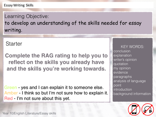 Essay Planning Lesson