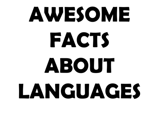 MFL display to promote languages and give facts about world languages