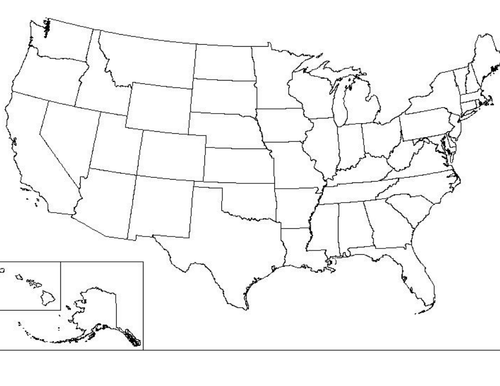 us history map quiz students label us states teaching resources