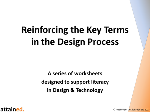 Reinforcing the Key Terms in the Design Process