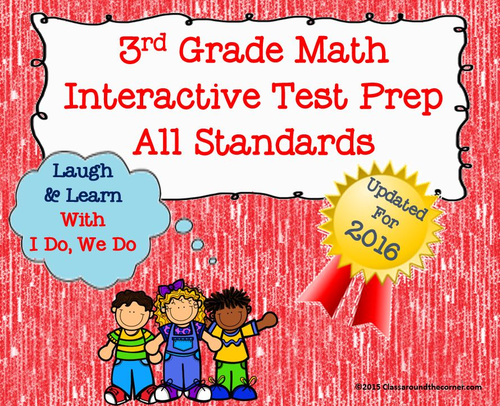 3rd Grade Math Interactive Test Prep: All 25 Standards