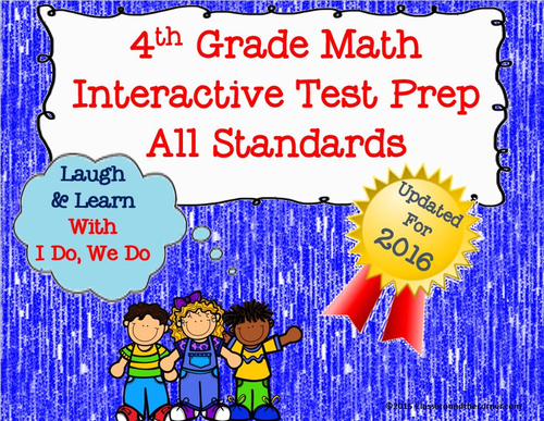 4th Grade Math Interactive Test Prep: All 34 Standards