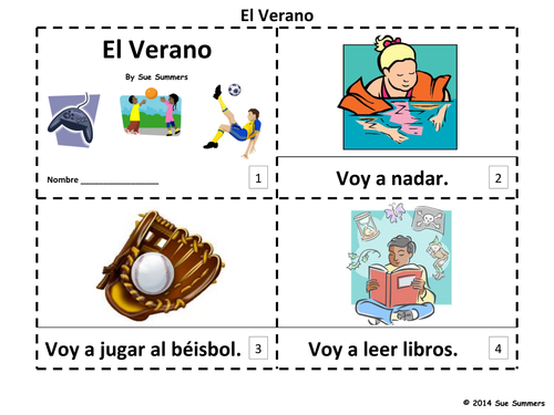 Spanish Summer 2 Emergent Reader Booklets - El Verano