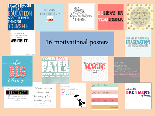 16 growth mindset posters