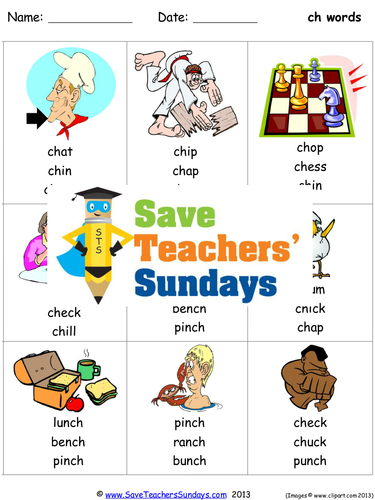 Ch Phonics Worksheets, Activities, Flash Cards, Lesson Plans and Other Teaching Resources
