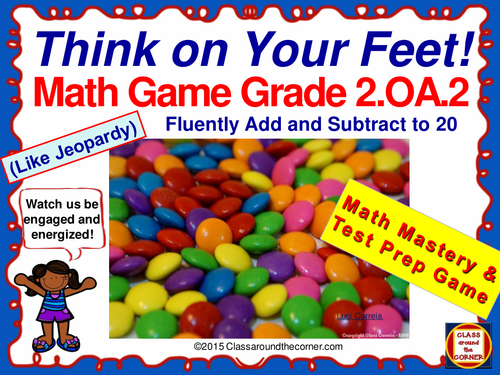 Grade 2 THINK ON YOUR FEET MATH! Interactive Test Prep Game—Add and Subtract 2.OA.2