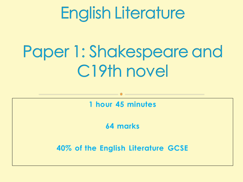 English literature paper 1