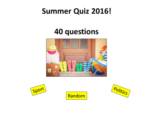 Summer Quiz 2016