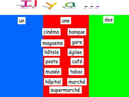 Places in town - au centre ville