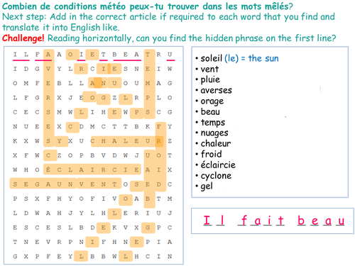 Wordsearch - Weather