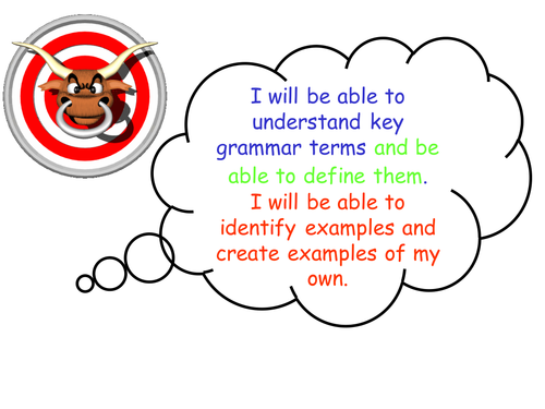 Grammar definitions French and English