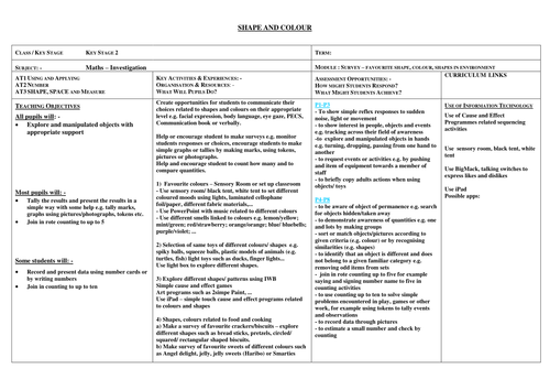KS2_Maths_Investigation_Shape and Colour_Survey_Schemes of Work_SEN